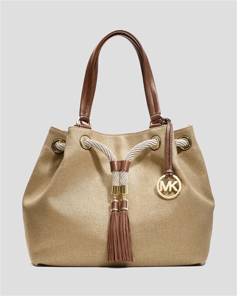 michael michael kors rattantote bag|Michael Kors totes for women.